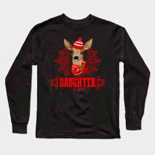 Christmas Deer Daughter Reindeer Long Sleeve T-Shirt